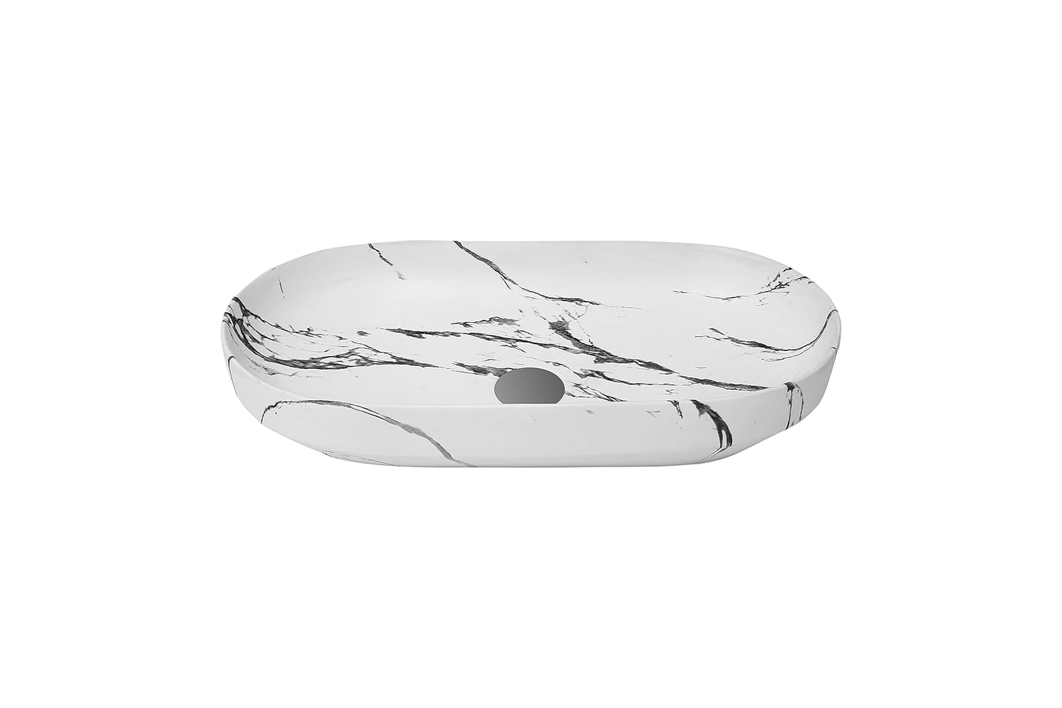 REMANENCE Premium Designer Countertop Wash Basin for Premium Restaurants & Cafés, Luxury Bathrooms, Boutique Hotels & Resorts (28 x 14 x 5.5 Inch) (White)