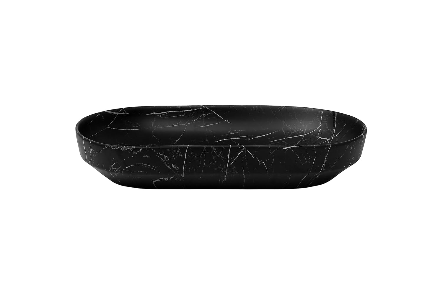 REMANENCE Premium Designer Countertop Wash Basin for Premium Restaurants & Cafés, Luxury Bathrooms, Boutique Hotels & Resorts (28 x 14 x 5.5 Inch) (Matt Black)