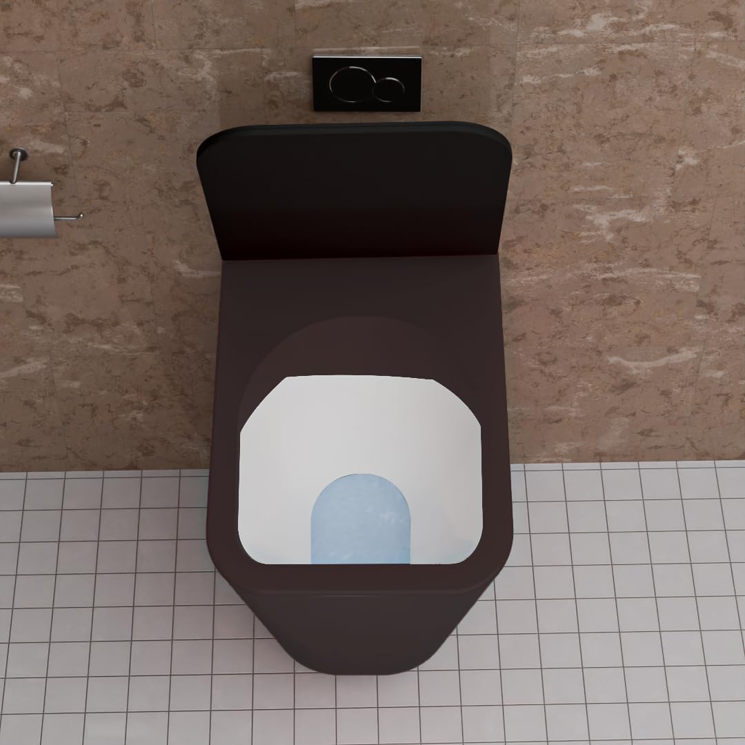 REMANENCE-EUROPEAN Style Ceramic Wall Mount Commode for Bathrooms with Soft Close Seat Cover (Brown)