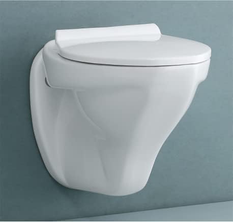REMANENCE-LEO Ceramic Wall Mount/Wall Hung Western Toilet Commode for Bathrooms With Soft Close Seat Cover